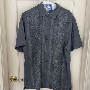 Tommy Bahama Gray Floral Button Down Shirt